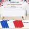12 Pack Disposable Plastic Tablecloths,Red White Blue Rectangular Table Covers,54 x 108 Inch,Waterproof for 4th of July,Independence Day,Memorial Day,Veterans Day,Patriotic Party Decorations